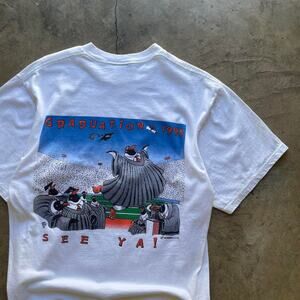 Vintage 1996 Penguin Graduation Tee